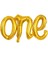 One Yazılı Altın Renk Folyo Balon 1
