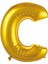 76 cm Altın Renk Balon C Harfi 34 Inc Parti Malzemesi 1