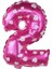 2 Rakam Pembe Renk 16 Inc 40 cm Balon Parti Malzemesi 1