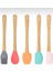 5&amp;#39;li Renkli Ahşap Saplı Silikon Uçlu Spatula Fırçalı Kaşık Seti -Yemek Hazırlık Seti 21 cm 1