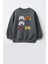 Erkek Çocuk Cadılar Bayramı 3 Iplik Pamuklu Kumaş Baskılı Sweatshirt 1