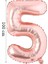 Folyo Balon 5 Rakamı Helyum Balon 100 cm Rose Renk - 5 Yaş Balonu - 5 Yaş Balon -5 Rakam Balon 1