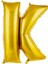 1 Metre Altın Renk Balon K Harfi 40 Inc Parti Malzemesi 1