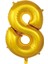Folyo Balon 8 Rakamı Helyum Balon 36 cm Altın Renk - 8 Yaş Balonu - 8 Yaş Balon - 8 Rakam Balon 1