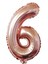 1 Metre Rose Gold Renk Balon 6 Rakam 40 Inc Parti Malzemesi 1