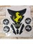 Sticker Seti Siyah Tankpad + 4 Yuvarlak Sticker (Ferrari) 1