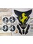 Sticker Seti Siyah Tankpad + 4 Yuvarlak Sticker (Ferrari) 2