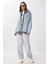 Çıkarılabilir Kapüşonlu Cepli Denim Ceket LAN0057 Açık Mavi 3