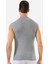 6 Adet Gri Kolsuz Erkek Atlet Yuvarlak Yaka Sıfır Kol Tişört %100 Pamuklu 4