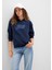 Mavi Logo Baskılı Kapüşonlu Lacivert Sweatshirt 1S10420-82318 1