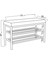 Lotus Metal Modern Ayakkabılık, Bank, Yatak Ucu, Organizer, Oturak,puf 3 Katlı 30X70 Keten Kumaş 6