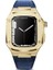 Ile Uyumlu Watch 44MM Krd-67 Kordon Lacivert-Gold 1
