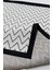 Jüt Sisal Canvas 0438B Antrasit- Beyaz Özel Bordür Dikimli Jüt Sisal 3