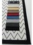 Jüt Sisal Canvas 0438B Antrasit- Beyaz Özel Bordür Dikimli Jüt Sisal 5