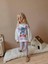 Kız Çocuk Stitch Baskılı Sweatshirt ve Pantolon 2’li Takım - Lila 4039 2