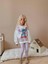 Kız Çocuk Stitch Baskılı Sweatshirt ve Pantolon 2’li Takım - Lila 4039 3
