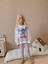 Kız Çocuk Stitch Baskılı Sweatshirt ve Pantolon 2’li Takım - Lila 4039 4