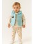 Kız Bebek Çiçek Desenli 3’lü Takım – Sweatshirt, Pantolon ve Yelek 5131Y 2