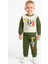 Erkek Bebek Şardonlu Baskılı 2’li Eşofman Takımı Alt Üst Takım 06123Y 4