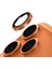 Iphone 17 Pro / Iphone 17 Pro Max Sapphire Lens Koruyucu Optix Prime Serisi Çelik Çerçeve Turuncu 1