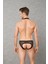 Siyah Erkek File Kumaş Askılı Jockstrap Body 3053 2