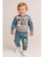 Erkek Bebek Şardonlu Baskılı 2’li Eşofman Takımı Alt Üst Takım 06123M 4