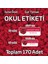 Gül Temalı Okul Etiketi Isme Özel 170 Adet (90 Adet 34X13 Mm, 80 Adet 45X17 Mm) 1