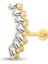 Altın Baget Taşlı Tragus Piercing 2