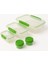 82003 Saklama Kabı Seti – 3 Parça Hava Geçirmez Saklama Kutusu ve 2 Parça sos kutusu, Bpa’sız Plastik, Yeşil Klipsli, Bulaşık Makinesi ve Mikrodalga Uyumlu 2