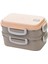2 Katlı Paslanmaz Çelik Yemek Kabı Beslenme Kabi Saklama Kabı 450X400 ml Lunch Box Renkli 1