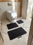 Modern Siyah Klozet Takımı – 2’li Şık Banyo Paspas Seti, 50X90 & 40X50 cm 2