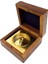 Pusula Pirinç Gövdeli Ahşap Kutulu Küçük Dekoratif Masa Üstü Obje 3