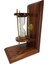 Pirinç Detaylı Ahşap Kum Saati Kitap Tutucu Retro Dekoratif Obje (2'li) 3
