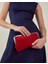 Süet Clutch Gece Çantası Kırmızı 1