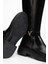 Kadın Siyah Cilt Toka Detaylı Çizme 3