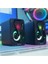 Bilgisayar Hoparlörü Rgb LED Işıklı Gaming Oyuncu Hoparlörü 3.5mm Jack USB Speaker 1+1 Ses Sistemi 4