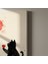 Minimalist Kedi ve Kırmızı Ay Illüstrasyon Tablosu 5