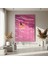 Pembe Tonlarında Kadın Figürü Soyut Illüstrasyon Tablosu 4
