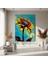 Pop Art Tarzı Çiçek Illüstrasyon Tablosu 4