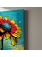 Pop Art Tarzı Çiçek Illüstrasyon Tablosu 5