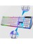 Kablolu USB Gaming Oyuncu Klavye Mouse Set Türkçe Q Klavye Multi Fonksiyonlu Reinbow Aydınlatmalı 5