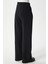 Likra Serisi Viora Açık Pile Esnek Siyah Palazzo Pantolon 4