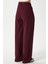 Likra Serisi Viora Açık Pile Esnek Bordo Palazzo Pantolon 4