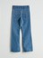 Beli Lastikli Kız Çocuk Jean Pantolon (W5) 3
