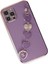 Apple iPhone 12 Pro Max Elegant Charm Case (Kalpli Zincirli Kılıf) Elegant Silicone Cover - Mor 2