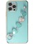 Apple iPhone 12 Pro Max Elegant Charm Case (Kalpli Zincirli Kılıf) Elegant Silicone Cover - Su Yeşili 1