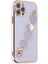 Apple iPhone 12 Pro Elegant Charm Case (Kalpli Zincirli Kılıf) Elegant Silicone Cover - Lila 1