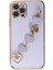 Apple iPhone 12 Pro Elegant Charm Case (Kalpli Zincirli Kılıf) Elegant Silicone Cover - Lila 2
