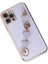 Apple iPhone 12 Pro Elegant Charm Case (Kalpli Zincirli Kılıf) Elegant Silicone Cover - Lila 3