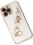 Apple iPhone 13 Pro Max Elegant Charm Case (Kalpli Zincirli Kılıf) Elegant Silicone Cover - Beyaz 3
